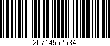 Código de barras (EAN, GTIN, SKU, ISBN): '20714552534'