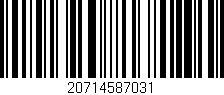Código de barras (EAN, GTIN, SKU, ISBN): '20714587031'