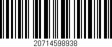 Código de barras (EAN, GTIN, SKU, ISBN): '20714598938'