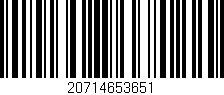Código de barras (EAN, GTIN, SKU, ISBN): '20714653651'