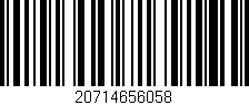 Código de barras (EAN, GTIN, SKU, ISBN): '20714656058'