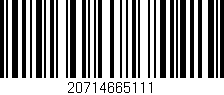 Código de barras (EAN, GTIN, SKU, ISBN): '20714665111'