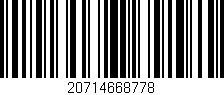 Código de barras (EAN, GTIN, SKU, ISBN): '20714668778'