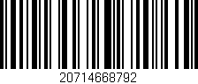 Código de barras (EAN, GTIN, SKU, ISBN): '20714668792'