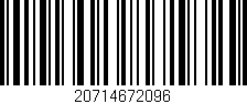 Código de barras (EAN, GTIN, SKU, ISBN): '20714672096'