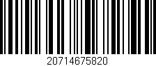 Código de barras (EAN, GTIN, SKU, ISBN): '20714675820'