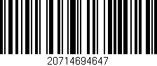 Código de barras (EAN, GTIN, SKU, ISBN): '20714694647'
