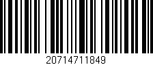 Código de barras (EAN, GTIN, SKU, ISBN): '20714711849'