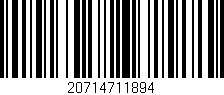 Código de barras (EAN, GTIN, SKU, ISBN): '20714711894'