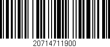 Código de barras (EAN, GTIN, SKU, ISBN): '20714711900'