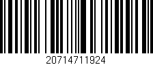 Código de barras (EAN, GTIN, SKU, ISBN): '20714711924'