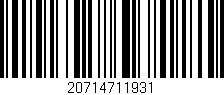 Código de barras (EAN, GTIN, SKU, ISBN): '20714711931'