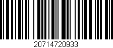 Código de barras (EAN, GTIN, SKU, ISBN): '20714720933'
