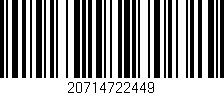 Código de barras (EAN, GTIN, SKU, ISBN): '20714722449'