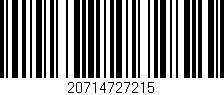 Código de barras (EAN, GTIN, SKU, ISBN): '20714727215'