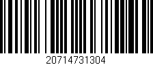 Código de barras (EAN, GTIN, SKU, ISBN): '20714731304'