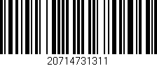 Código de barras (EAN, GTIN, SKU, ISBN): '20714731311'