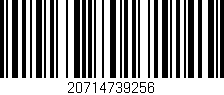 Código de barras (EAN, GTIN, SKU, ISBN): '20714739256'