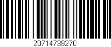 Código de barras (EAN, GTIN, SKU, ISBN): '20714739270'
