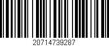 Código de barras (EAN, GTIN, SKU, ISBN): '20714739287'