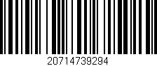 Código de barras (EAN, GTIN, SKU, ISBN): '20714739294'