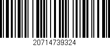Código de barras (EAN, GTIN, SKU, ISBN): '20714739324'