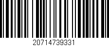 Código de barras (EAN, GTIN, SKU, ISBN): '20714739331'