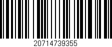 Código de barras (EAN, GTIN, SKU, ISBN): '20714739355'