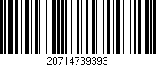 Código de barras (EAN, GTIN, SKU, ISBN): '20714739393'