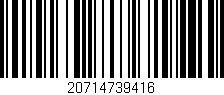 Código de barras (EAN, GTIN, SKU, ISBN): '20714739416'