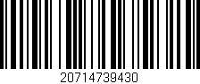 Código de barras (EAN, GTIN, SKU, ISBN): '20714739430'