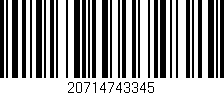 Código de barras (EAN, GTIN, SKU, ISBN): '20714743345'