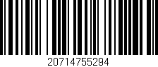 Código de barras (EAN, GTIN, SKU, ISBN): '20714755294'