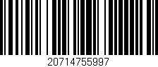 Código de barras (EAN, GTIN, SKU, ISBN): '20714755997'
