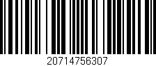 Código de barras (EAN, GTIN, SKU, ISBN): '20714756307'