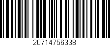 Código de barras (EAN, GTIN, SKU, ISBN): '20714756338'