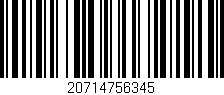 Código de barras (EAN, GTIN, SKU, ISBN): '20714756345'