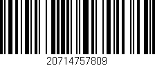 Código de barras (EAN, GTIN, SKU, ISBN): '20714757809'