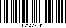 Código de barras (EAN, GTIN, SKU, ISBN): '20714770037'