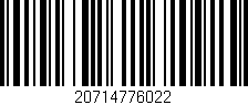 Código de barras (EAN, GTIN, SKU, ISBN): '20714776022'