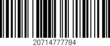 Código de barras (EAN, GTIN, SKU, ISBN): '20714777784'