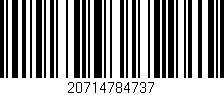 Código de barras (EAN, GTIN, SKU, ISBN): '20714784737'