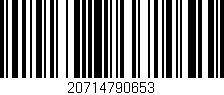 Código de barras (EAN, GTIN, SKU, ISBN): '20714790653'
