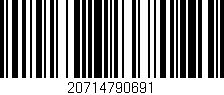 Código de barras (EAN, GTIN, SKU, ISBN): '20714790691'