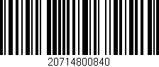 Código de barras (EAN, GTIN, SKU, ISBN): '20714800840'