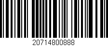Código de barras (EAN, GTIN, SKU, ISBN): '20714800888'