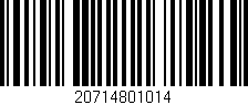 Código de barras (EAN, GTIN, SKU, ISBN): '20714801014'