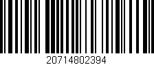 Código de barras (EAN, GTIN, SKU, ISBN): '20714802394'