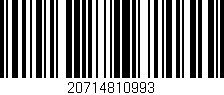 Código de barras (EAN, GTIN, SKU, ISBN): '20714810993'
