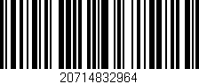 Código de barras (EAN, GTIN, SKU, ISBN): '20714832964'